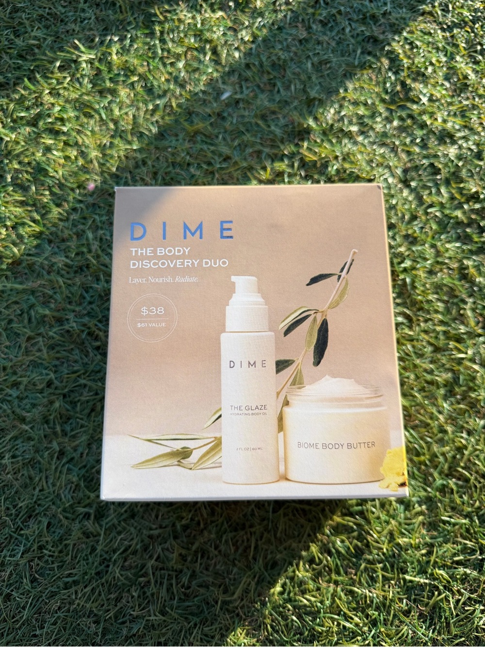 DIME The Body Discovery Duo body oil and body butter